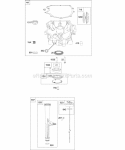 Engine Sump Lubrication Diagram and Parts List for 4035A7-0409-E1  Briggs and Stratton Engine